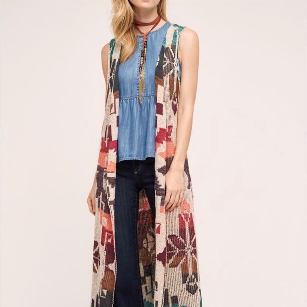 ANTHROPOLOGIE Sleeveless Duster Size M